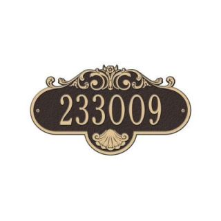 Whitehall Products Oval Bronze/Gold Rochelle Petite Wall One Line Address Plaque 2020OG