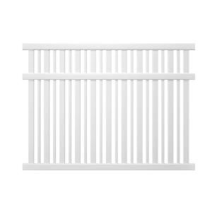 Pro Series 6 ft. x 8 ft. Vinyl Lafayette Spaced Picket Fence Panel   Unassembled 144734