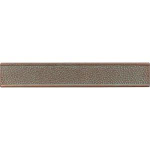 Daltile Castle Metals 2 in. x 12 in. Aged Copper Metal Hammered Border Trim Wall Tile CM01212DECOB1P