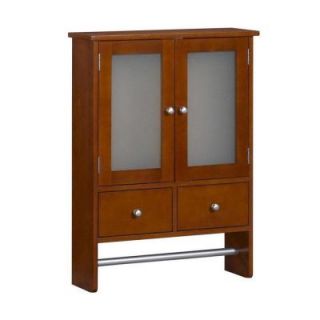 Home Decorators Collection Amanda 24 in. W Wall Cabinet with Towel Bar in Cherry 5216510110