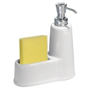 interDesign York Soap and Sponge Caddy in White 53790