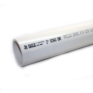 2 in. x 10 ft. PVC Sch. 40 Plain End Pipe 531137