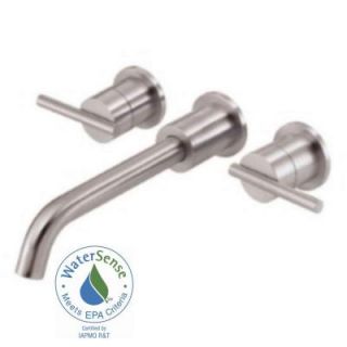 Danze Parma 2 Handle Wall Mount Lavatory Faucet Trim Only in Brushed Nickel D316258BNT
