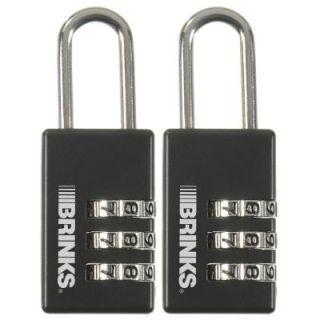 Brinks Home Security 22 mm Zinc Resettable Combination Lock (2 Pack) 175 20251