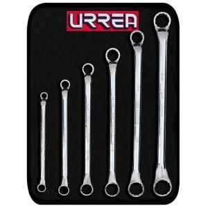 URREA Box End 45 Degrees 12 Point Chrome Wrench Set (6 Piece) 8100C