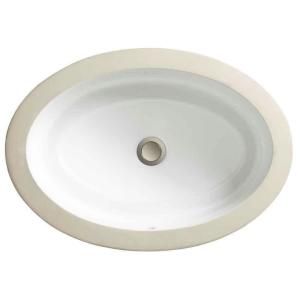 Porcher Marquee Grande Under Mount Bathroom Sink in White 12010 00.001