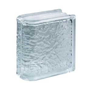 Pittsburgh Corning IceScapes 8 in. x 8 in. x 4 in. End Block Glass Block 4/CA 110462