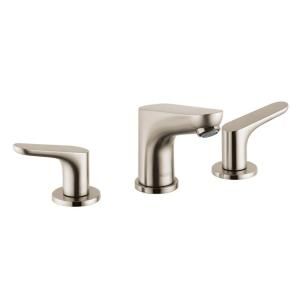 Hansgrohe Focus 100 8 in. Widespread 2 Handle Low Arc Bathroom Faucet in Brushed Nickel 04369820
