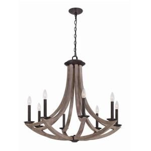 Arcata Collection 8 Light Wood Chandelier 25588 019
