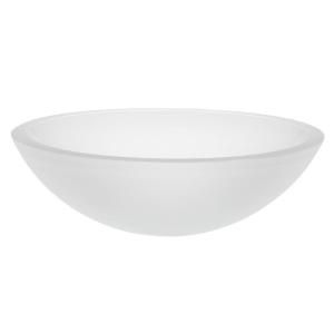 DECOLAV Translucence Vessel Sink in Frosted Glass Crystal 1019T FCR