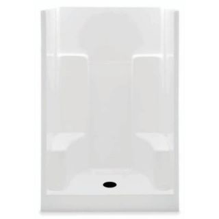Aquatic 48 in. x 35 in. x 72 in. Gelcoat Shower Stall in White 1483SGPC WH