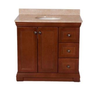 St. Paul Brentwood 36 in. Vanity in Amber with Stone Effects Vanity Top in Oasis BRSD36OAP2COM AM