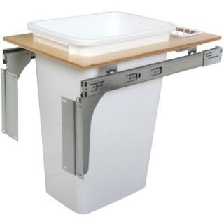 Knape & Vogt 21.63 in. x 14.5 in. x 22.5 in. In Cabinet Pull Out Top Mount Trash Can PDMTM145 1 50WH