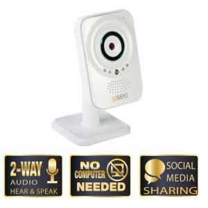 Q SEE Easy View Wi Fi IP Wireless Indoor Day/Night Video Surveillance Camera with 2 Way Audio QN6401X