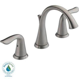 Delta Lahara 4   16 in. Widespread 2 Handle High Arc Bathroom Faucet in Stainless 3538 SSMPU DST