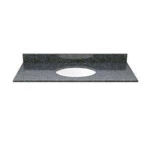 Solieque 37 in. Granite Vanity Top in Blue Pearl with White Basin VT3722BLP.8.HDSOL,DSOM,DSOM
