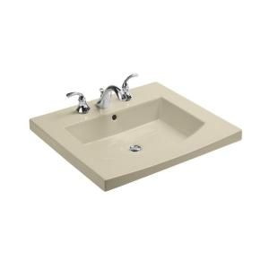 KOHLER Persuade Countertop Bathroom Sink in Almond K 2956 8 47