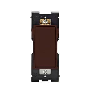 Leviton Renu 15 Amp Single Pole Rocker Switch   Walnut Bark 006 RE151 0WB