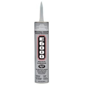 E6000 10.2 oz. Black Medium Viscosity Cartridge Adhesive (12 Pack) 232031