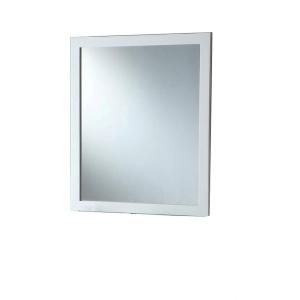 30 in. H x 26 in. W Framed Wall Mirror in White MD M1207