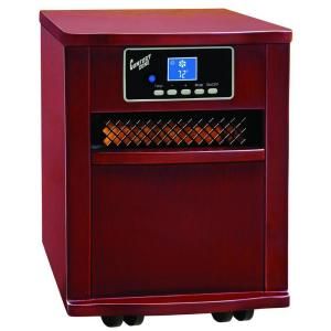 Comfort Zone Quartz Wood Cabinet Cherry Finish Portable Heater with Remote Control DISCONTINUED CZ2011C