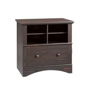 SAUDER Harbor View Collection 31 in. x 31.9 in. x 21.1 in. Antiqued Paint 1 Drawer Lateral File Cabinet 403681