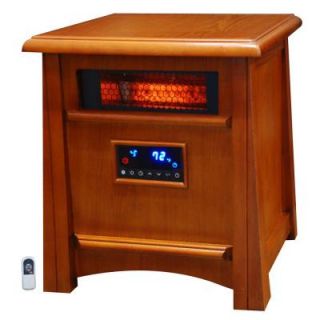 Lifesmart Ultimate 8 Element 1500 Watt Infrared Heater with Air Ionizer System, Deluxe All Wood Cabinet and Remote LS 8WIQH LB IN