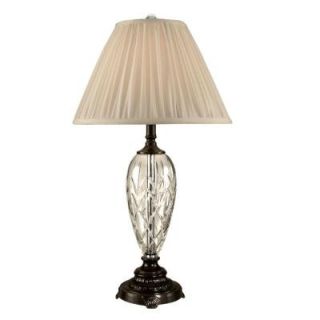 Dale Tiffany 29.25 in. Lucy Oil Rubbed Bronze Table Lamp with Crystal Shade GT11224