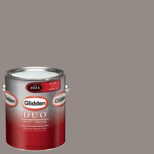 Glidden DUO Martha Stewart Living 1 gal. #MSL243 01F Gray Squirrel Flat Interior Paint with Primer   DISCONTINUED MSL243 01F