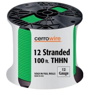 Cerrowire 100 ft. 12/19 Stranded THHN Wire   Green 112 3675CR