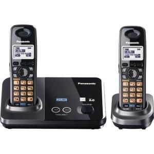 Panasonic DECT 6.0+ 2 Line Cordless Phone with Caller ID, Handset Speakerphone and 2 Handsets KX TG9322T