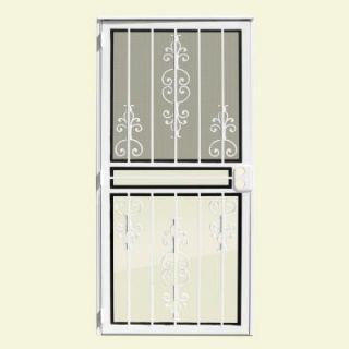 Unique Home Designs Estate 32 in. x 80 in. White Outswing All Season Security Door IDR0310032WHT