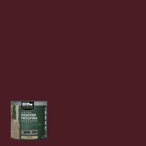 BEHR Premium 8 oz. #SC106 Bordeaux Weatherproofing Solid Color Wood Stain Sample 501316