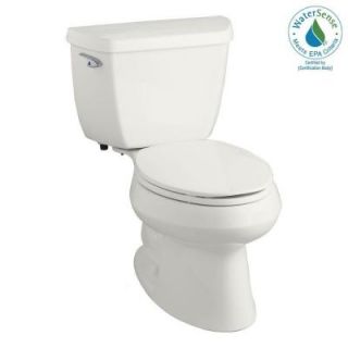 KOHLER Wellworth Classic 2 Piece 1.28 GPF High Efficiency Elongated Toilet in White K 3575 0