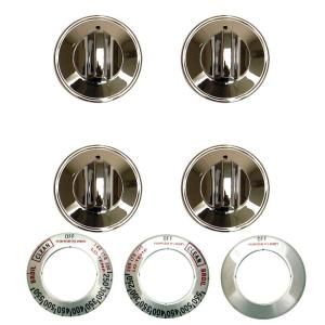 Range Kleen Gas Replacement Knob in Chrome (4 Pack) 8224