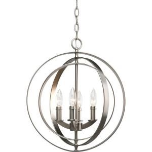 Thomasville Lighting Equinox Collection Burnished Silver 4 light Foyer Pendant P3827 126