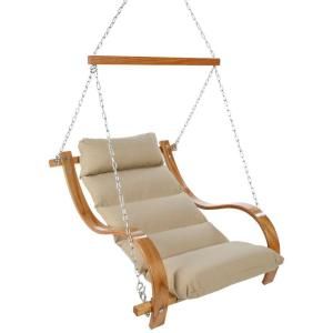 Single Cushion Patio Swing with Oak Arms Opal DISCONTINUED SOPA