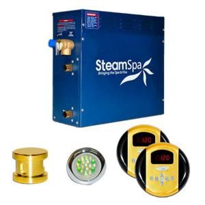 SteamSpa Royal Package for 7.5kW Steam Bath Generator in Gold RY750GD