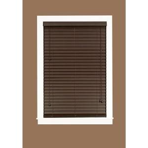 Madera Falsa Mahogany 2 in. Faux Wood Plantation Blind, 64 in. Length (Price Varies by Size) MF3564MH02