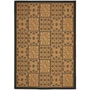 Safavieh Courtyard Black/Natural 6.6 ft. x 9.5 ft. Area Rug CY6947 46 6
