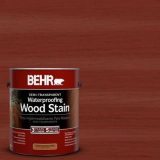 BEHR 1 gal. #ST 330 Redwood Semi Transparent Waterproofing Wood Stain 307701