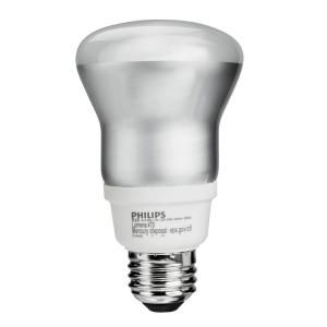 Philips 50W Equivalent Bright White (3000K) R20 CFL Light Bulb (E)* 427534