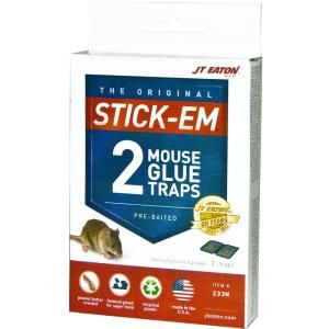 JT Eaton Stick Em Mouse Size Peanut Butter Scented Glue Trap (2 Pack) 233N