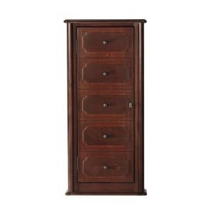 Home Decorators Collection Essex 32 in. H Suffolk Cherry Wall Jewelry Cabinet 1362700800