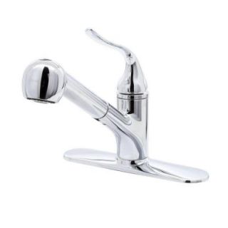 KOHLER Coralais 1 or 3 Hole kitchen sink faucet, pullout matching color sprayhead, 9 spout and lever handle in Polished Chrome K 15160 CP