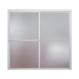 Sterling Plumbing Deluxe 59 3/8 in. x 56 1/4 in. Framed Bypass Tub/Shower Door in Silver with Pebbled Glass Texture 5900 59S