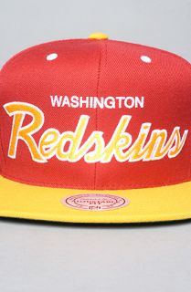 Mitchell & Ness The Washington Redskins Script 2Tone Snapback Cap in Red Yellow