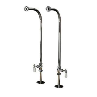 Pegasus 1/2 in. x 1/2 in. x 30 in. Freestanding Tub Hot and Cold Supply Line Set in Polished Chrome 4502 PL CP