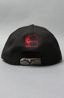 Menaud Sportswear The Miami Heat Snakeskin Snapback Hat in Black