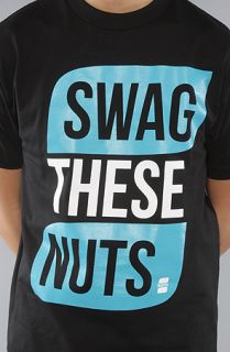 Beasted The Swag These Nuts Icon Tee in Black Teal White